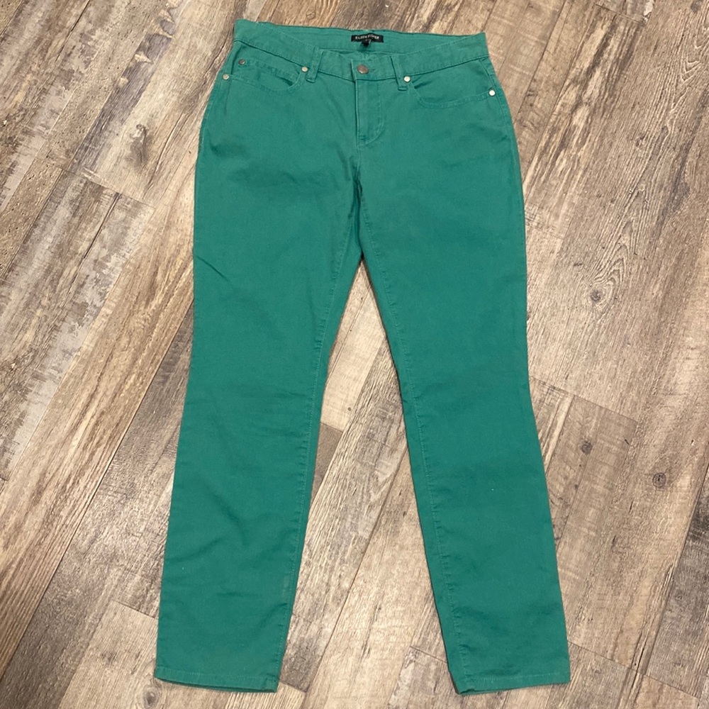 Eileen Fisher Women’s Green Cropped Denim Jeans